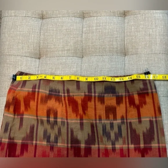 Ralph Lauren Women’s Geo Motif Cotton Linen Wrap Skirt Red Size 8 - NWT - Picture 11 of 14
